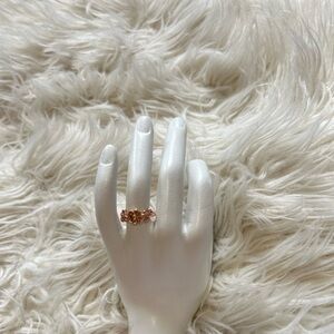 Yellow flower rose gold ring